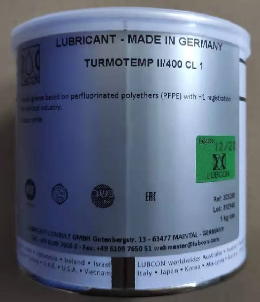 德国润冠劳博抗乐高LUBCON TURMOTEMP II/400 CL 1全氟聚醚润滑油脂